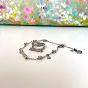 DIOR size 6 ring and bracelet with bow